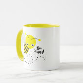 Gele Bumble Bee, fijn voor je! Mok (Voorkant links)