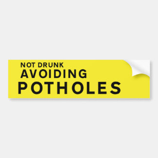GELE Bumpersticker voor kuilen in de weg – Niet dr