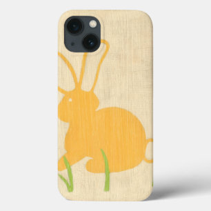 Gele Bunny en groene gras door Chariklia Zarris iPhone 13 Hoesje