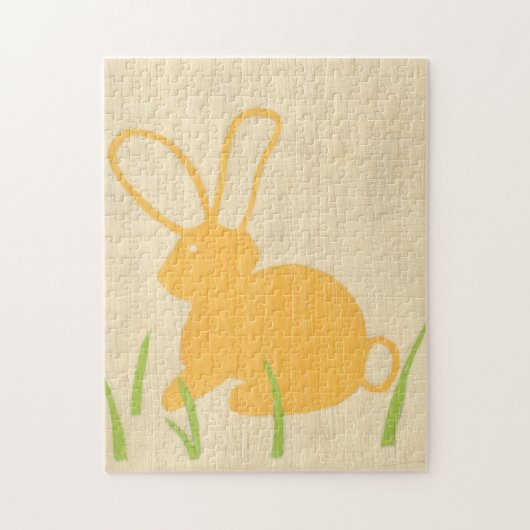 Gele Bunny en groene gras door Chariklia Zarris Legpuzzel (Verticaal)