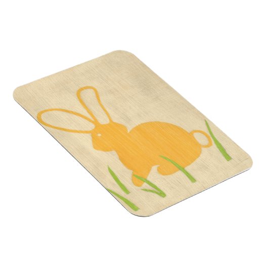 Gele Bunny en groene gras door Chariklia Zarris Magneet (Rechterzijde)
