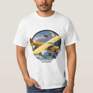Gele Bush-vliegtuig Valdez Fly In Alaska Luchtvaar T-shirt