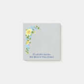 Gele Buttercups en Blue Iris Post-It Notes (Voorkant)