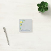 Gele Buttercups en Blue Iris Post-It Notes (Kantoor)