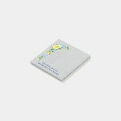 Gele Buttercups en Blue Iris Post-It Notes (Schuin)
