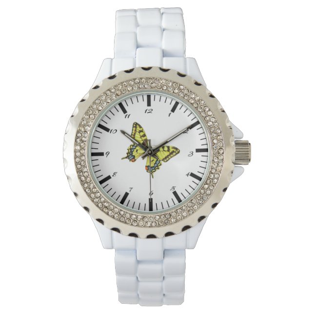 Gele Butterfly eWatch Horloge (Voorkant)