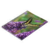 Gele Butterfly I - Spiral notebook Notitieboek (Linkerzijde)