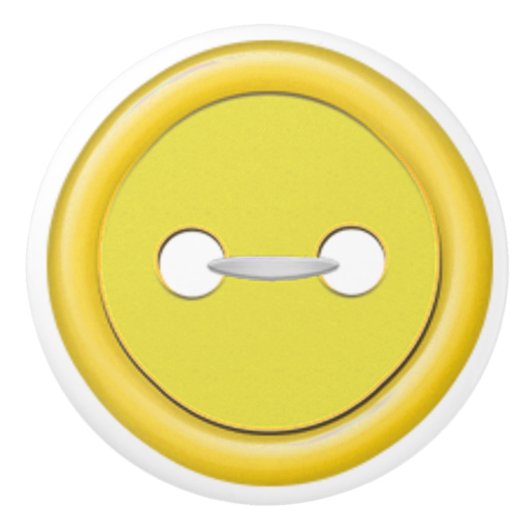 Gele Button Drawer Pull Keramische Knop (Voorkant)