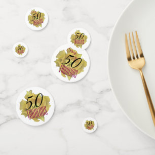 Gele Cactus Bloem 50 en Fabulous Verjaardag Confetti