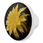 Gele cactus bloem keramische knop (Rechts)