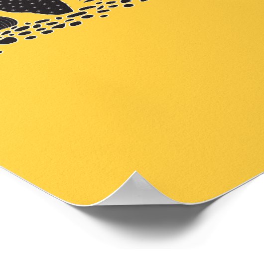 Gele cactus en Poster Succulenten (Hoek)