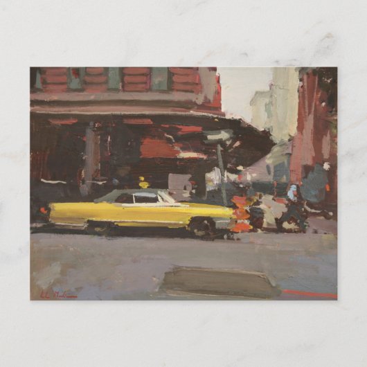 Gele Cadillac 2012 Briefkaart (Voorkant)