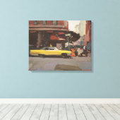 Gele Cadillac 2012 Canvas Afdruk (Insitu (Houten vloer))