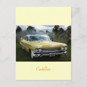 Gele Cadillac Briefkaart