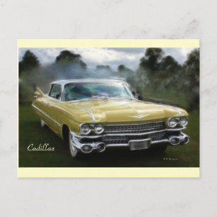 Gele Cadillac Briefkaart