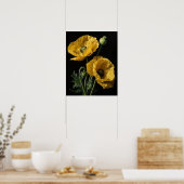 Gele Californische Klaproos Bloemen Kunstprint Pos Poster (Keuken)