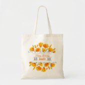 Gele Californische papavers Gepersonaliseerde Canv Tote Bag (Voorkant)
