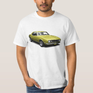 Gele Camaro op White T-Shirt