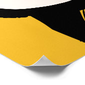 Gele Camellia, schetsmatig bloemig . Poster (Hoek)