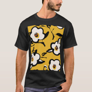 Gele Camellia, schetsmatig bloemig . T-shirt