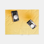 gele camera's fleece deken (Voorkant (Horizontaal))