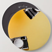 gele camera's ronde button 6,0 cm (Voorkant /achterkant)