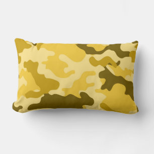 Gele Camo Lumbar Pillow Kussen