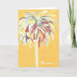Gele Canarische Palm Tree Note Kaart