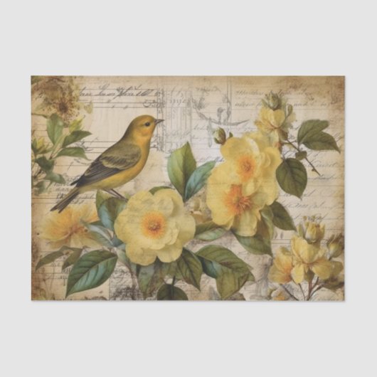 Gele Canarische Tissuepapier (Voorkant)