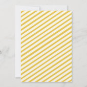 Gele Carnival Stripes Moderne Weddenschap Kaart (Achterkant)