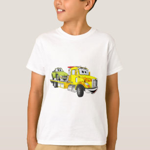 Gele Cartoon Flatbed Tow Truck T-shirt