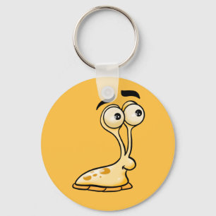 Gele Cartoon Slug Sleutelhanger
