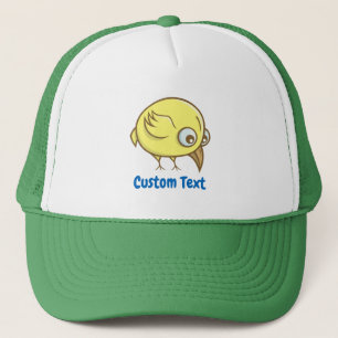 Gele cartoon vrachtwagen trucker pet