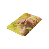 Gele cedar Waxing Fledgling Bird Abstract Badmat (Gekanteld)