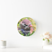 Gele cedar Waxing Fledgling Bird   Ronde Klok (Huis)