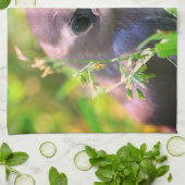 Gele cedar Waxing Fledgling Bird Theedoek (Gevouwen)