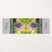 Gele cedar Waxwing Fledgling Bird Personated Yogamat (Voorkant (horizontaal))