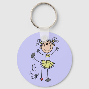 Gele Cheerleader Tshirts en Gifts Sleutelhanger