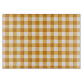Gele cheques Gingham Pattern Snijplank (Voorkant)