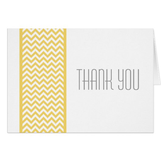 Gele Chevron Border Hartelijk dank (Voorkant Horizontaal)