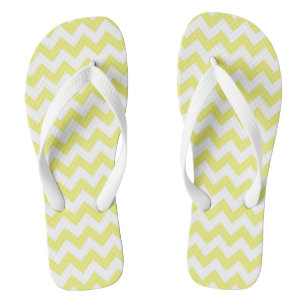 Gele Chevron Gestructureerde Teenslippers