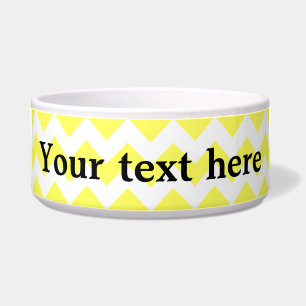 Gele chevron strepen patroon voerbakje