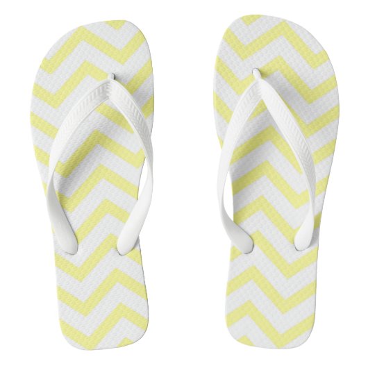Gele Chevron Teenslippers (Voetbed)