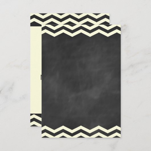 Gele Chevrons op het bord RSVP (Voorkant / Achterkant)