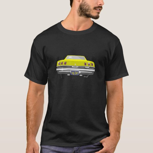 Gele Chevy Pass Envy uit 1965 T-shirt (Voorkant)