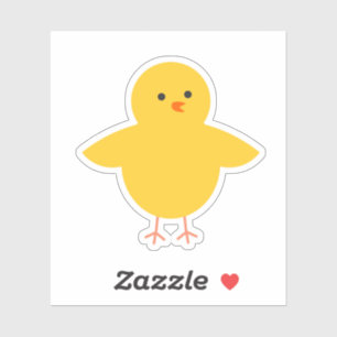 Gele chick, vinylstickers, op maat gesneden sticker