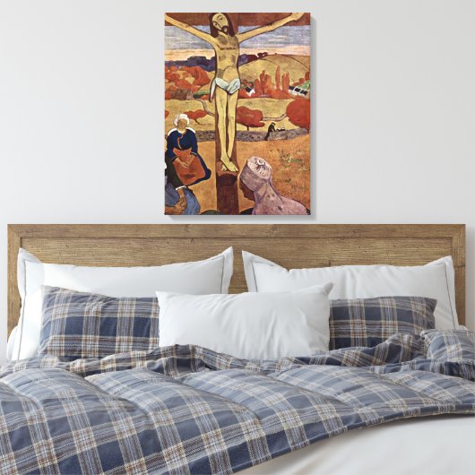 Gele Christus van Paul Gauguin,  Kunst Canvas Afdruk (Insitu (Slaapkamer))