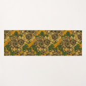 Gele chrysanthemum bloemen yogamat (Voorkant (horizontaal))