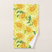 Gele Chrysanthemum Flowers Bad Handdoek (Handdoek)