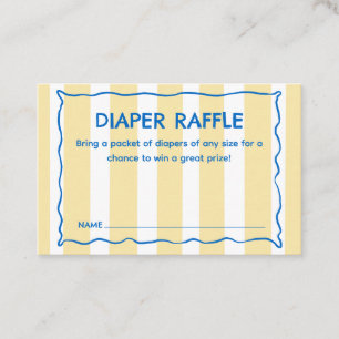 Gele Ciao Baby Baby Shower Luier Raffle Inzet Klantenkaartje